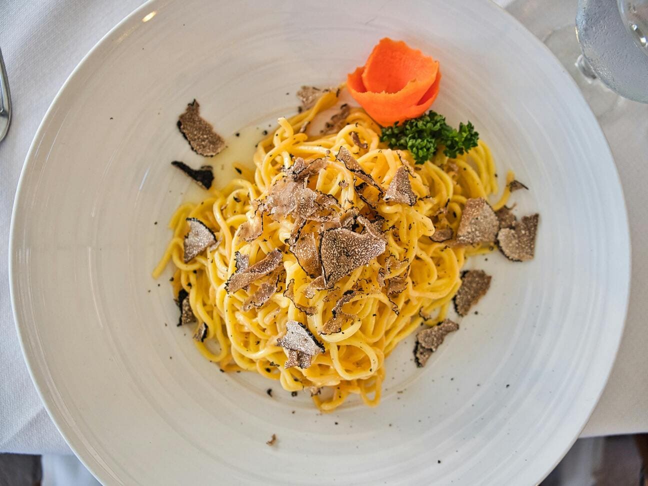 Fresh pasta with truffles – A plate of handmade pasta sprinkled with Istria’s famous truffles, enjoyed on our Istria culinary tour.