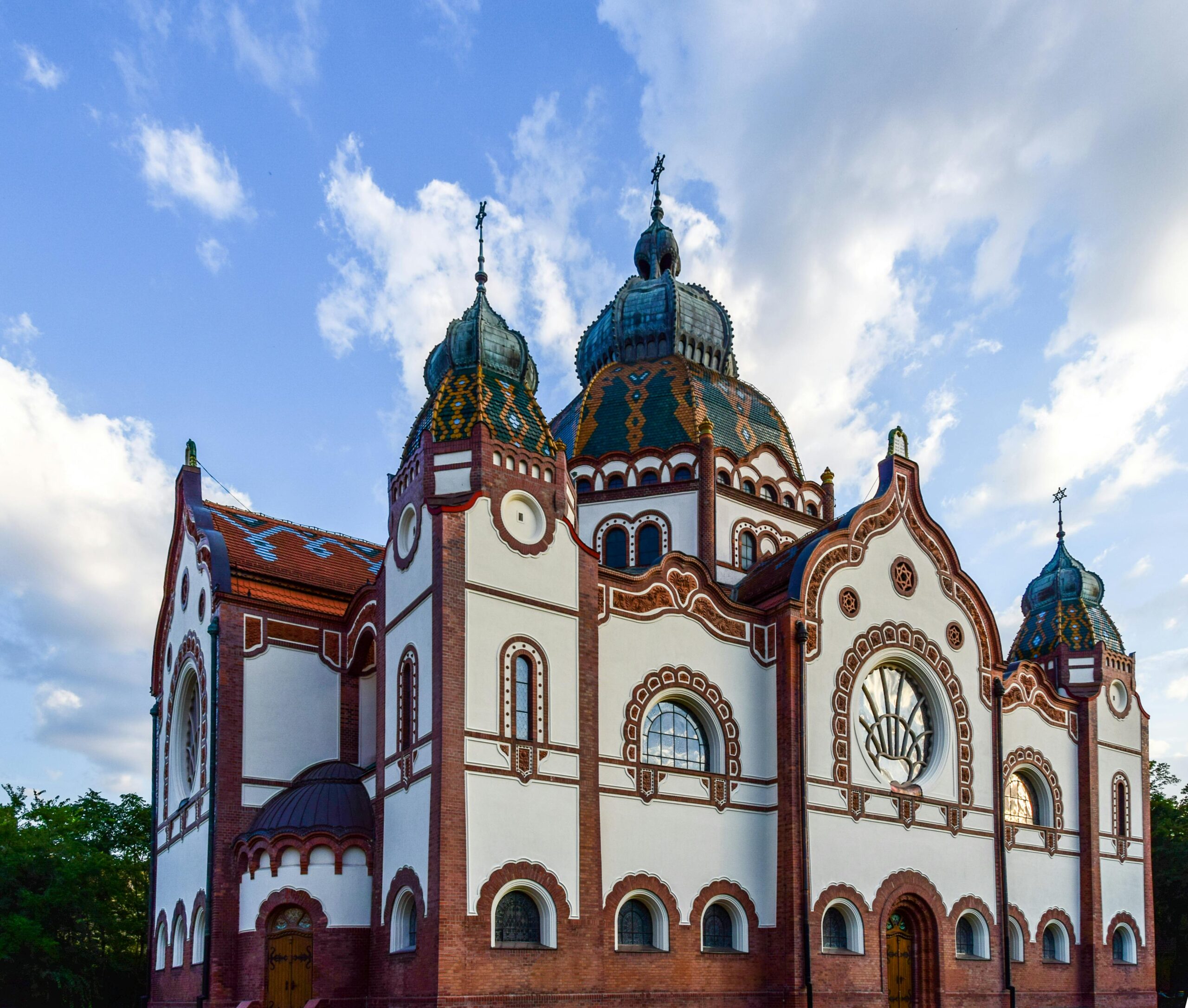 The Jewish synagogue in Subotica, a striking example of Art Nouveau architecture and a testament to the region’s religious diversity.