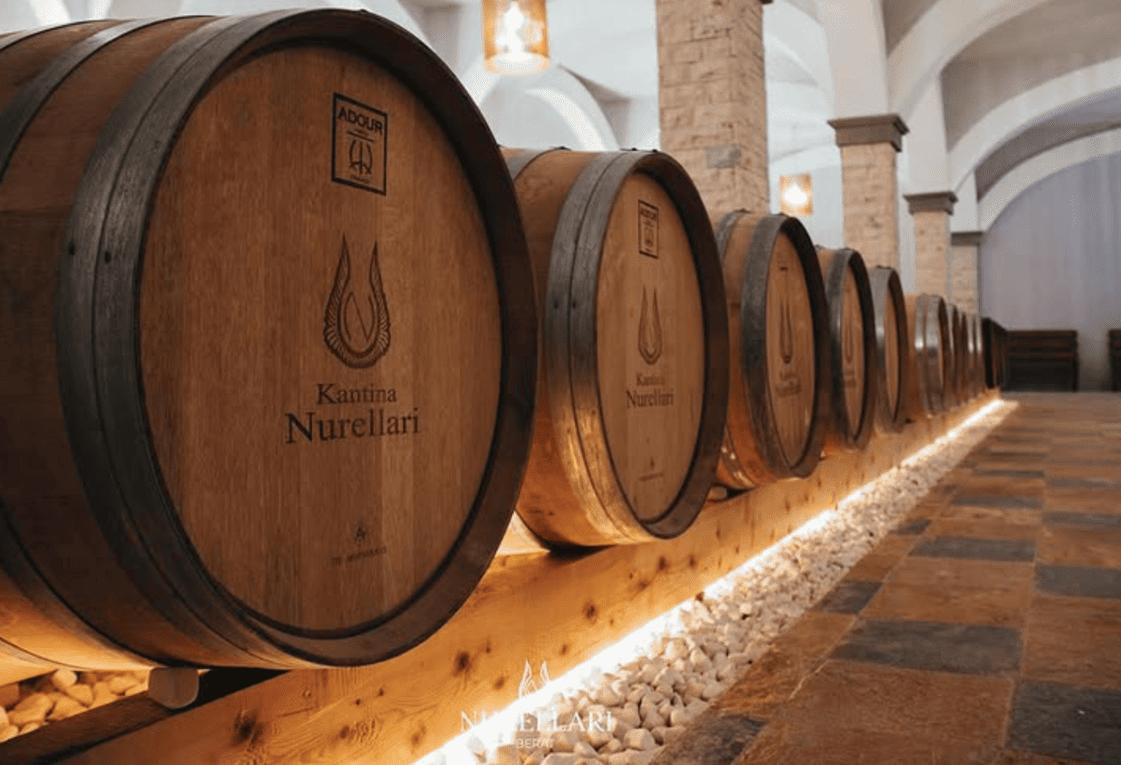 Beuatiful photo sof Cantina Nurellary wine cellar in central Albania